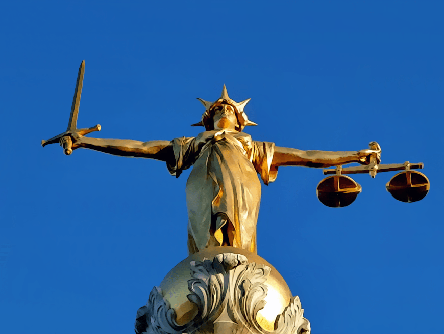 What should Lady Justice see?