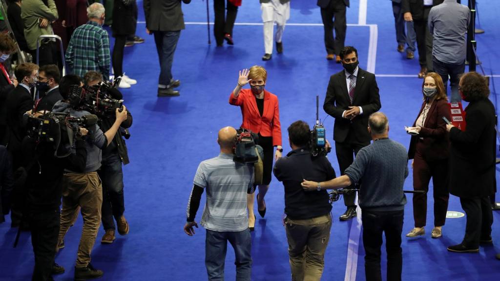 Sturgeon enters the 2021 Scottish Parliament Count