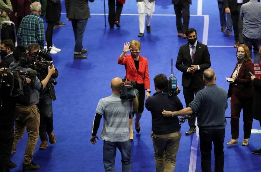 Sturgeon enters the 2021 Scottish Parliament Count